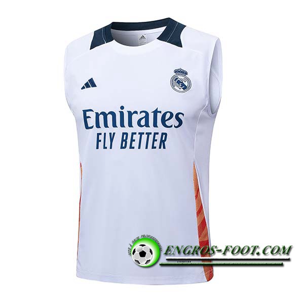 Training Debardeur Real Madrid Blanc/Orange 2024/2025