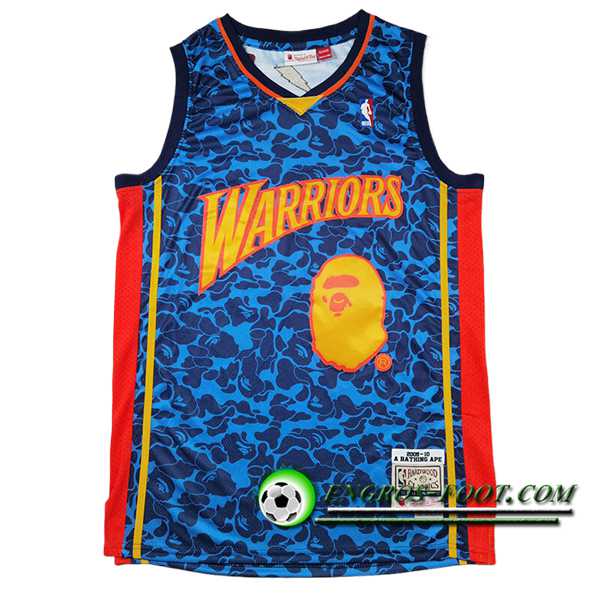 Maillot Golden State Warriors (BAPE #93) 2024/25 Bleu/Jaune/Rouge