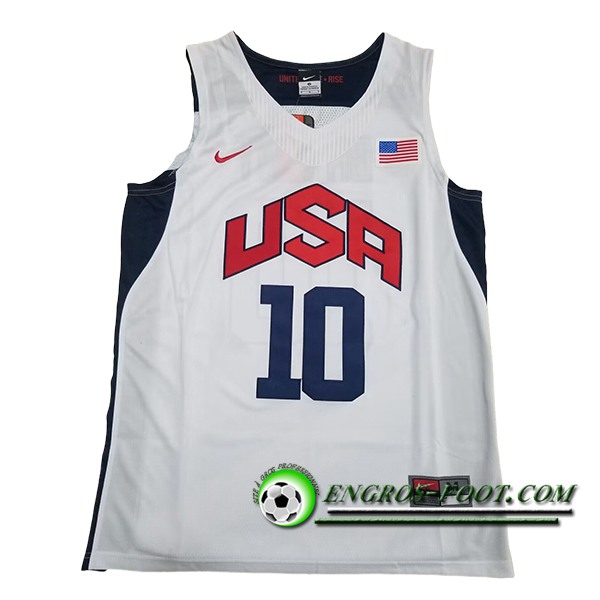 Maillot USA (BRYANT #10) 2024/25 Blanc/Bleu