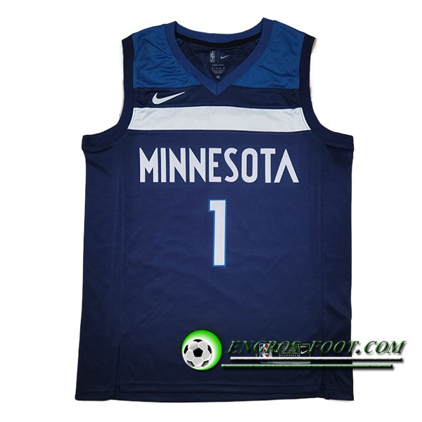 Maillot Minnesota Timberwolves (EDWARDS #1) 2024/25 Bleu Foncé