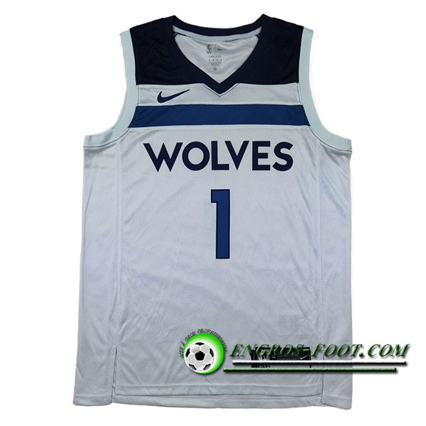 Maillot Minnesota Timberwolves (EDWARDS #1) 2024/25 Blanc/Bleu