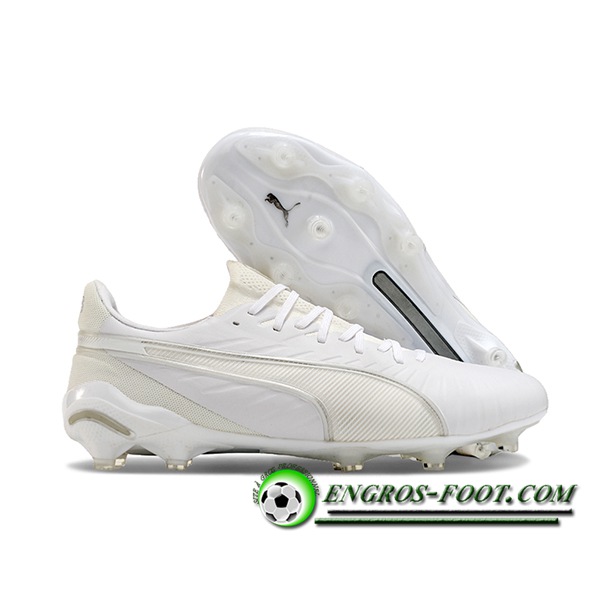 PUMA Chaussures de Foot KING FG/AG Blanc