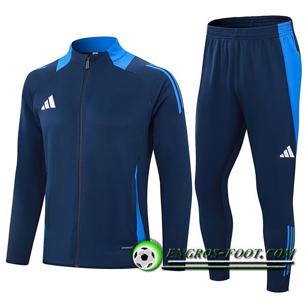 Ensemble Survetement de Foot Veste Foot Adidas Bleu Royal 2024/2025