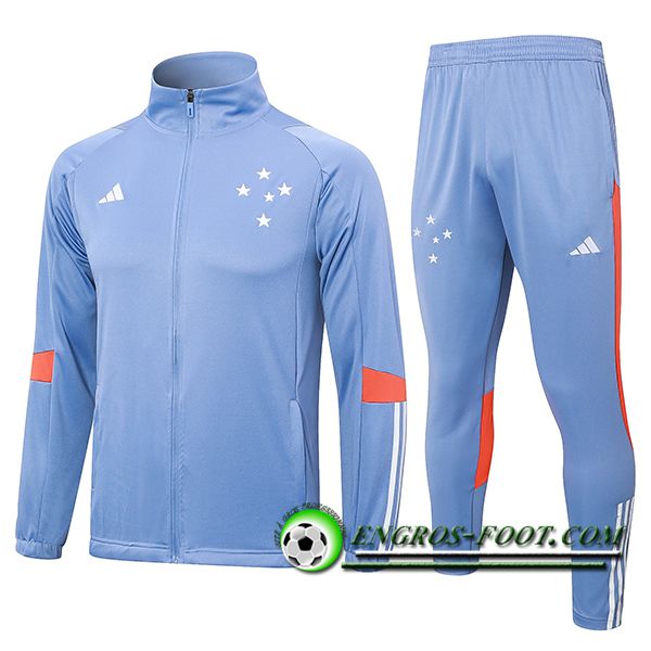 Ensemble Survetement de Foot Veste Foot Cruzeiro Gris/Orange 2024/2025