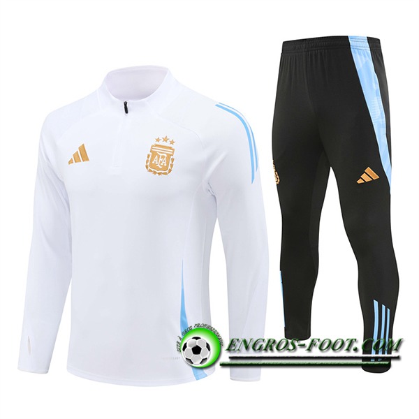 Ensemble Survetement de Foot Argentine Blanc/Bleu 2024/2025