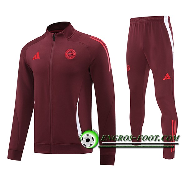 Ensemble Survetement de Foot Veste Foot Juventus Rouge 2024/2025