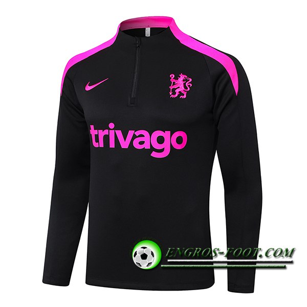 Sweatshirt Training FC Chelsea Noir/Pourpre 2024/2025