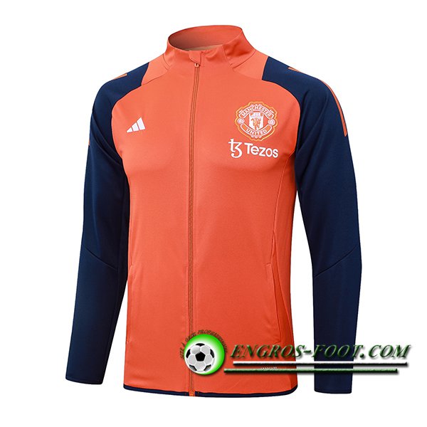 Veste Foot Manchester United Orange/Bleu 2024/2025