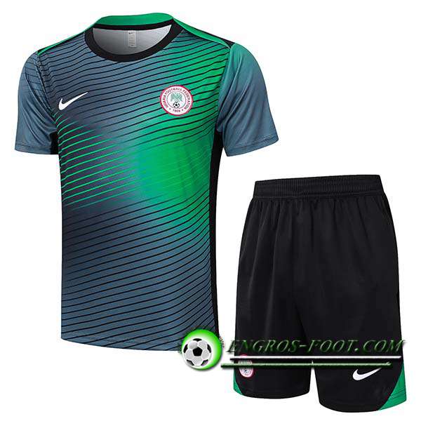 Kit Maglia Allenamento Nigeria Nero/Verde 2024/2025