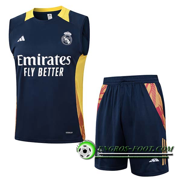 Kit Canotta Allenamento Real Madrid Blu/Giallo 2024/2025