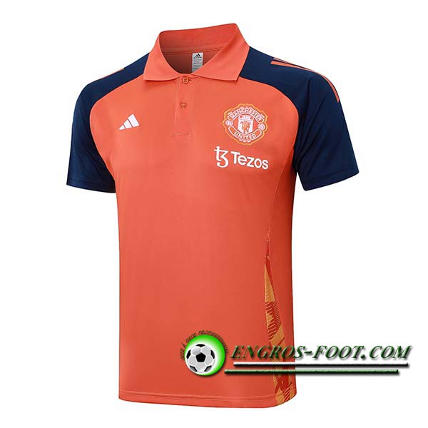 Maglia Polo Manchester United Arancia/Blu 2024/2025