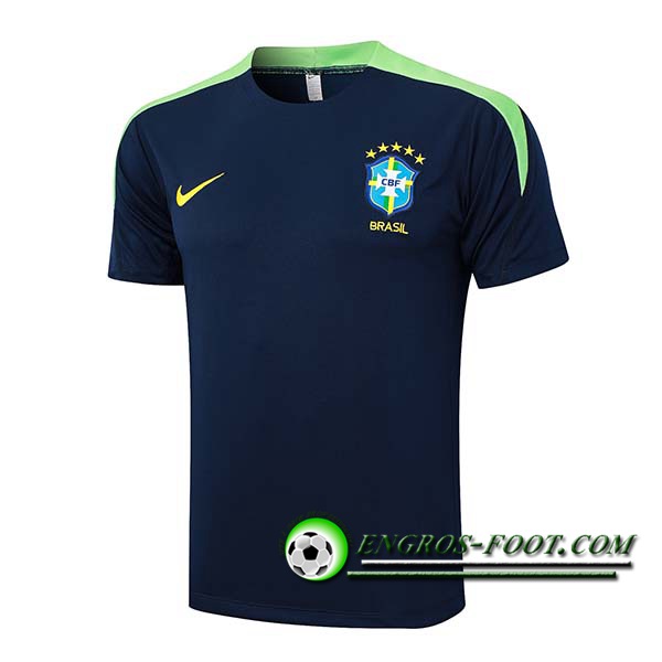 T Shirt Allenamento Brasile Blu/Verde 2024/2025