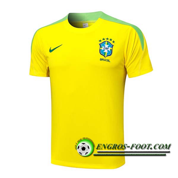 T Shirt Allenamento Brasile Giallo/Verde 2024/2025