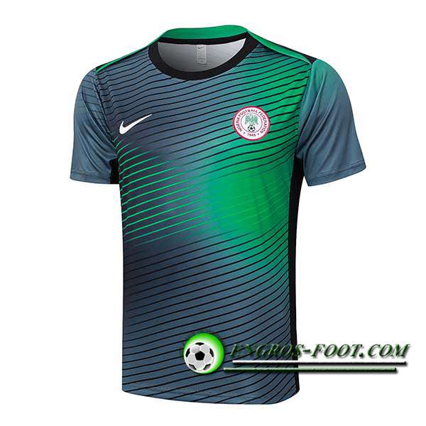 T Shirt Allenamento Nigeria Nero/Verde 2024/2025