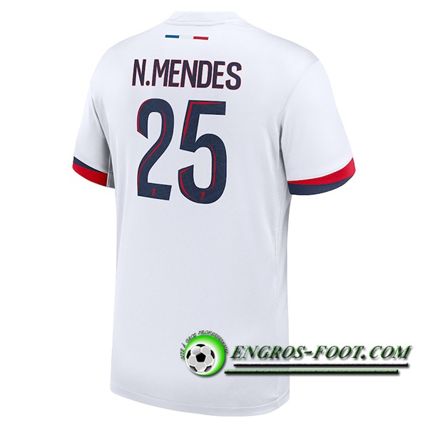 Maglie Calcio PSG (N.MENDES #25) 2024/2025 Seconda