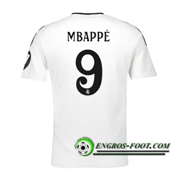 Maglie Calcio Real Madrid (Mbappé #9) 2024/2025 Prima