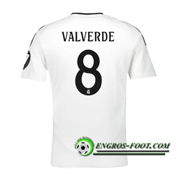 Maglie Calcio Real Madrid (VALVERDE #8) 2024/2025 Prima