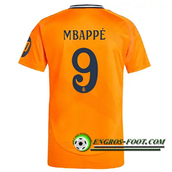 Maglie Calcio Real Madrid (Mbappé #9) 2024/2025 Seconda