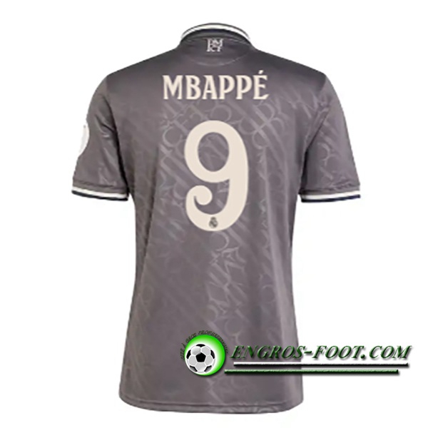 Maglie Calcio Real Madrid (Mbappé #9) 2024/2025 Terza