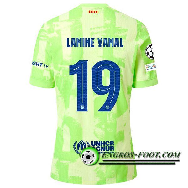 Maglie Calcio Barcelona (LAMINE YAMAL #19) 2024/2025 Terza