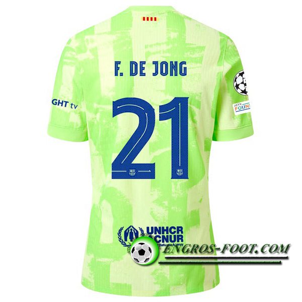 Maglie Calcio Barcelona (F. DE JONG #21) 2024/2025 Terza