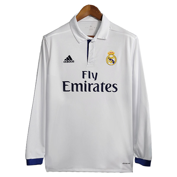 Maillot de Foot Real Madrid Retro Domicile Manches Longues 2016/2017