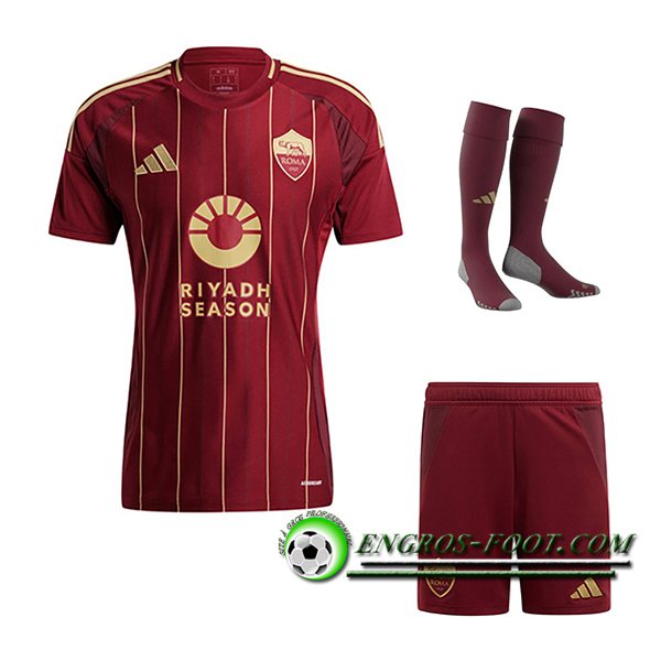 Ensemble Maillot AS Rome Domicile (Short + Chaussettes) 2024/2025