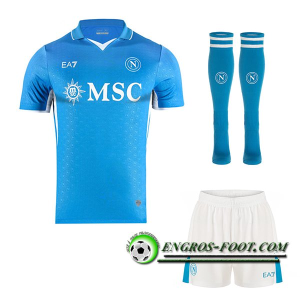 Ensemble Maillot SSC Naples Domicile (Short + Chaussettes) 2024/2025