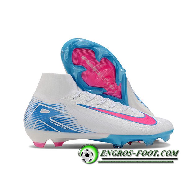 Nike Scarpe Da Calcio Air Zoom Mercurial Superfly IIX Elite FG Bianco/Blu/Rosa -02