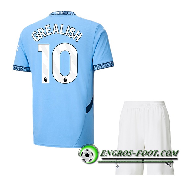 Maglie Calcio Manchester City (GREALISH #10) Bambino 2024/2025 Prima