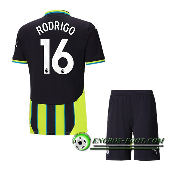 Maglie Calcio Manchester City (RODRIGO #16) Bambino 2024/2025 Seconda