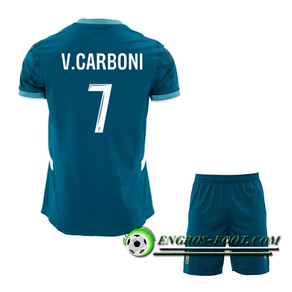 Maglie Calcio Marsiglia (V.CARBONI #7) Bambino 2024/2025 Seconda