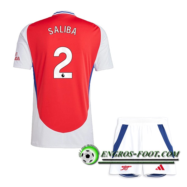 Maglie Calcio Arsenal (SALIBA #2) Bambino 2024/2025 Prima