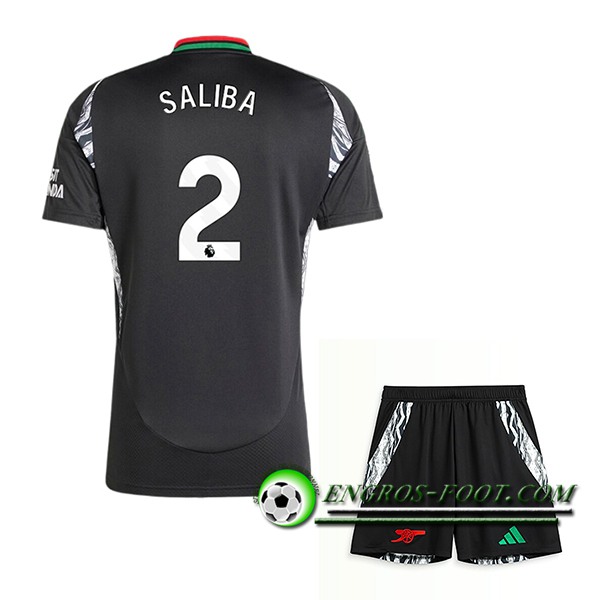 Maglie Calcio Arsenal (SALIBA #2) Bambino 2024/2025 Seconda