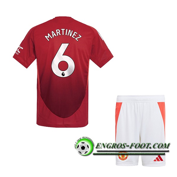 Maglie Calcio Manchester United (MARTINEZ #6) Bambino 2024/2025 Prima