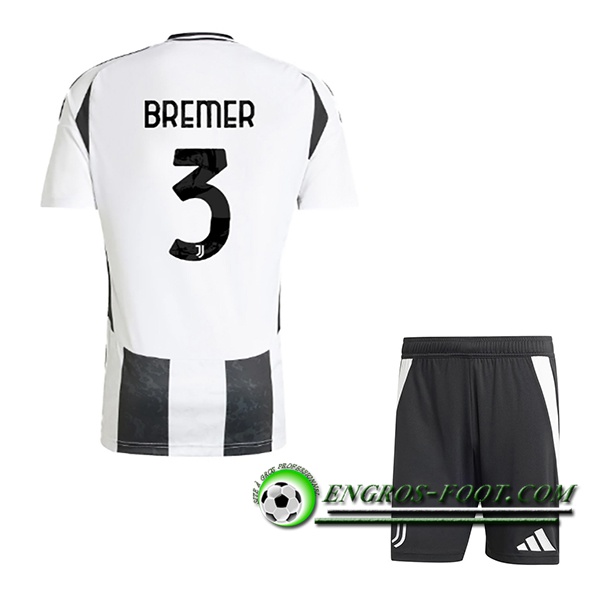 Maglie Calcio Juventus (BREMER #3) Bambino 2024/2025 Prima