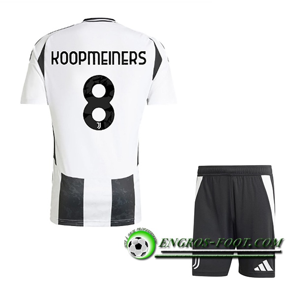 Maglie Calcio Juventus (KOOPMEINERS #8) Bambino 2024/2025 Prima