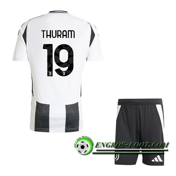 Maglie Calcio Juventus (THURAM #19) Bambino 2024/2025 Prima