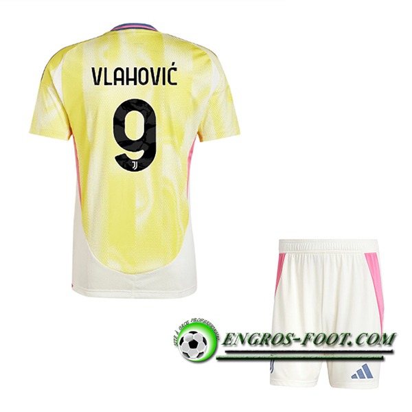 Maglie Calcio Juventus (VLAHOVIC #9) Bambino 2024/2025 Seconda