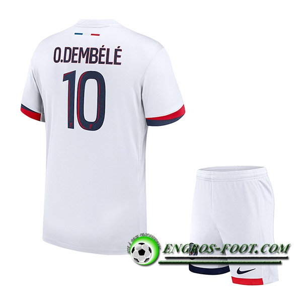 Maglie Calcio PSG (O.DEMBÉLÉ #10) Bambino 2024/2025 Seconda