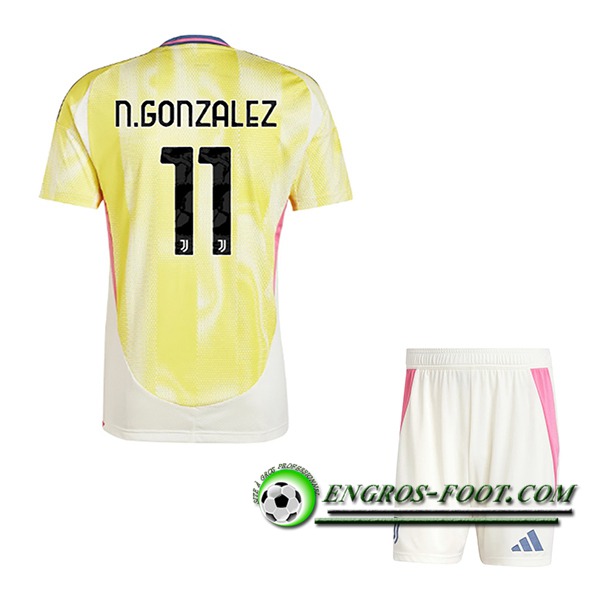 Maglie Calcio Juventus (N.GONZÁLEZ #11) Bambino 2024/2025 Seconda