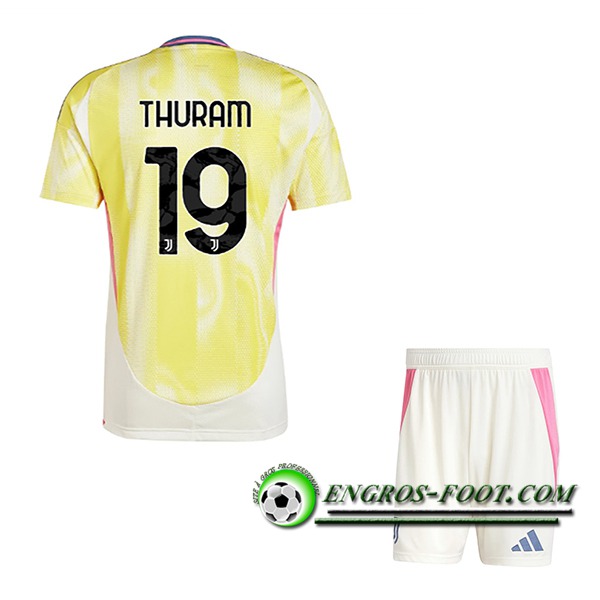 Maglie Calcio Juventus (THURAM #19) Bambino 2024/2025 Seconda