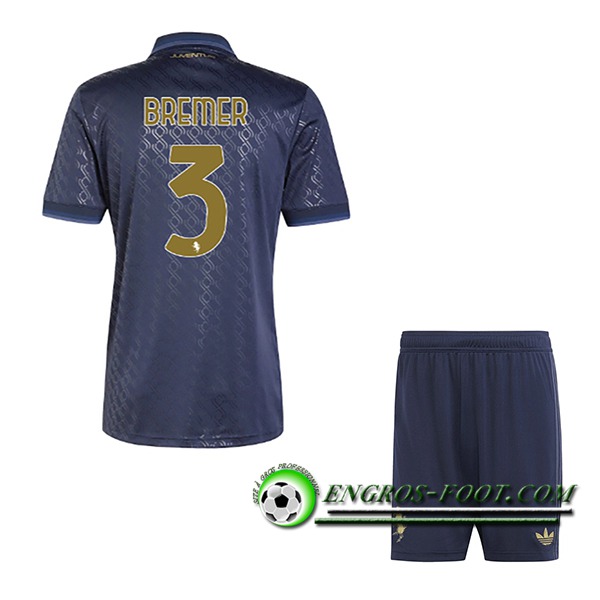 Maglie Calcio Juventus (BREMER #3) Bambino 2024/2025 Terza