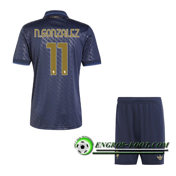 Maglie Calcio Juventus (N.GONZÁLEZ #11) Bambino 2024/2025 Terza