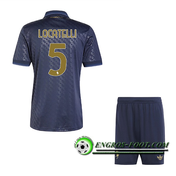 Maglie Calcio Juventus (LOCATELLI #5) Bambino 2024/2025 Terza