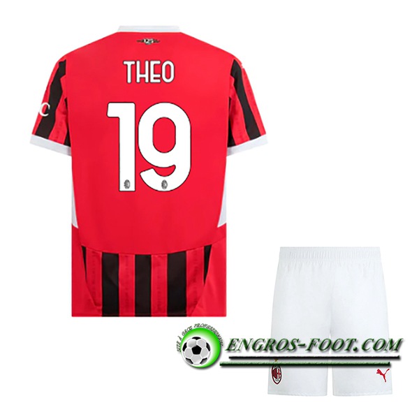 Maglie Calcio AC Milan (THEO #19) Bambino 2024/2025 Prima