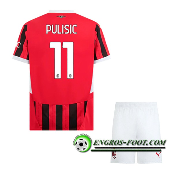 Maglie Calcio AC Milan (PULISIC #11) Bambino 2024/2025 Prima