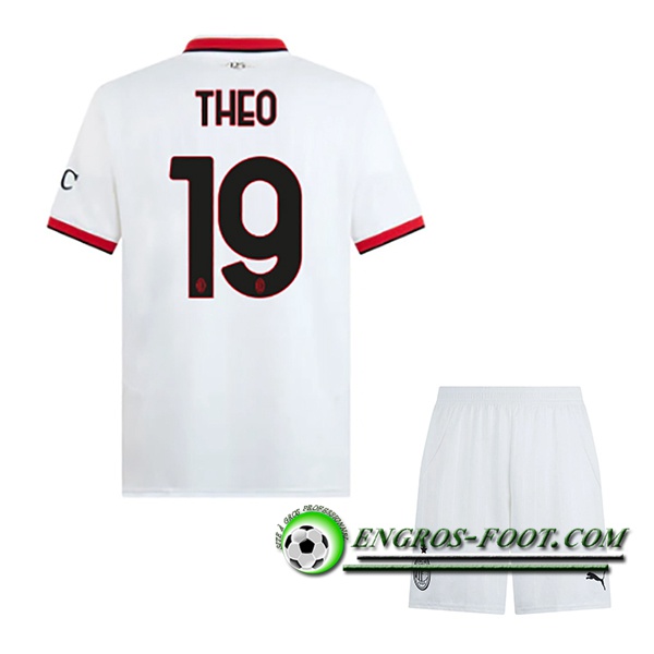 Maglie Calcio AC Milan (THEO #19) Bambino 2024/2025 Seconda