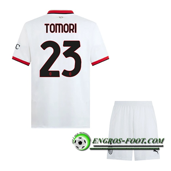 Maglie Calcio AC Milan (TOMORI #23) Bambino 2024/2025 Seconda