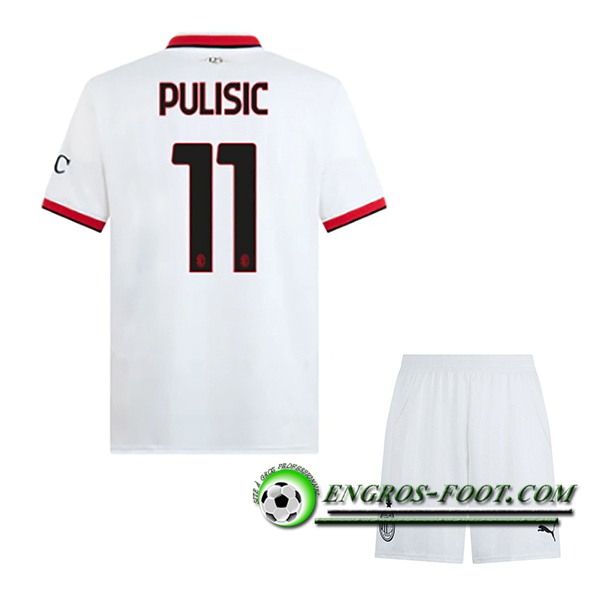 Maglie Calcio AC Milan (PULISIC #11) Bambino 2024/2025 Seconda